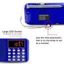 L-218AM MP3 Radio Speaker Player Support TF Card USB with LED Flashlight Function(Black)