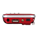 L-218AM MP3 Radio Speaker Player Support TF Card USB with LED Flashlight Function(Black)