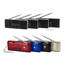 L-288FM Dual Speaker Radio MP3 Player Support TF Card/U Disk with LED Display(Gold)