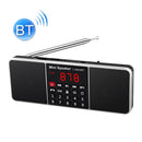 L-288AM Bluetooth Dual Speaker Radio MP3 Player Support TF Card/U Disk with LED Display(Black)
