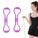 2 PCS Fitness Weight Loss Muscle Training Stretching Multi-purpose Puller, Style: Double Hole (Purple)