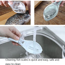 3 PCS CT1682 Thickened Plastic Fish Scaler with Cover(Green)