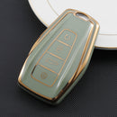 2 PCS TPU Car Key Cover For Geely Emgrand GL/GS(Tea Green Start Button)