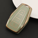 2 PCS TPU Car Key Cover For Geely Emgrand GL/GS(Tea Green Horn Key)