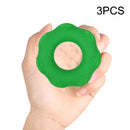3 PCS Hand Exercise Massage Bump Gear Type Silicone Grip Ring, Style: 50LB (Dark Green)
