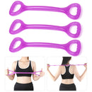 3 PCS Home Workout Fitness Yoga Pull Rope Arm Back Puller(Purple)