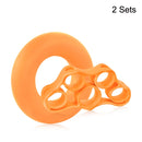 2 Sets Fitness Finger Sports Silicone Rally Grip Set(Orange)