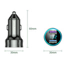 HY46B 40W Fast Charge Digital Display Dual USB Car Charger(Black)