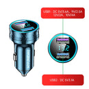 HY46B 40W Fast Charge Digital Display Dual USB Car Charger(Black)