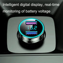 HY46B 40W Fast Charge Digital Display Dual USB Car Charger(Black)