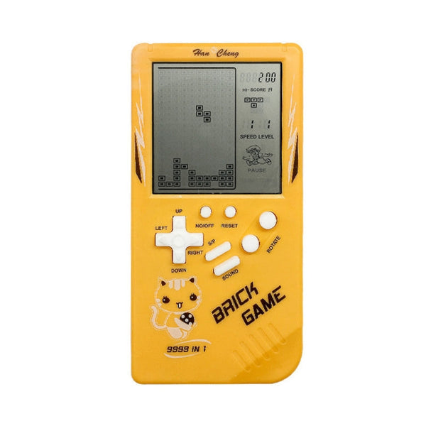Large Screen Retro Children Handheld Game Console(Yellow)