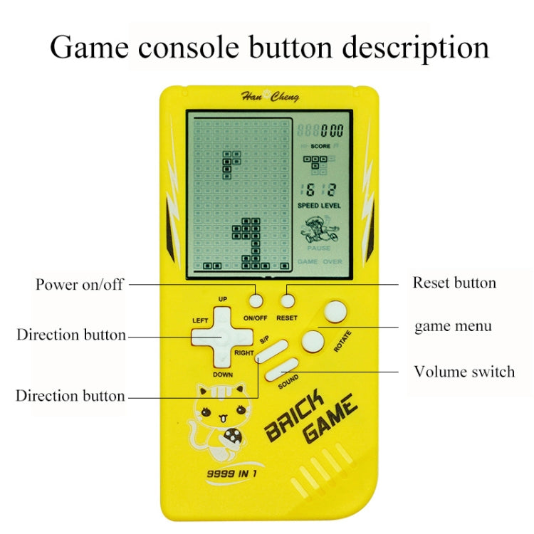 Large Screen Retro Children Handheld Game Console(Pink)
