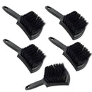 5 PCS Tire Carpet Cleaning Brush Foot Pad Upholstery Brush(Black)
