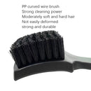 5 PCS Tire Carpet Cleaning Brush Foot Pad Upholstery Brush(Black)