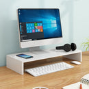 Computer Elevated Rack Monitor Bracket Storage Rack,Style: Single Layer(White)