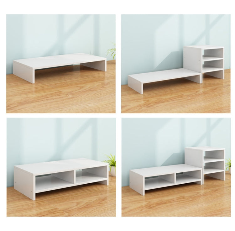Computer Elevated Rack Monitor Bracket Storage Rack,Style: Double Layer(White)