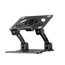 double Rod Laptop Folding Lift Stand Tablet Stand with Fan Radiator( Black )