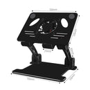 double Rod Laptop Folding Lift Stand Tablet Stand with Fan Radiator( Black )