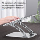 double Rod Laptop Folding Lift Stand Tablet Stand with Fan Radiator(Silver )