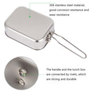 Outdoor Bamboo Wood Cover 304 Stainless Steel Lunchbox, Style: Box + Steamer