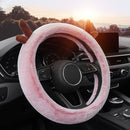 Antler Thick Plush Steering Wheel Cover, Style: D Type (Gray)