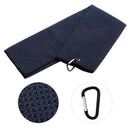 Hook Towel + Club Cleaning Brush Golf Cleaning Set(Black)