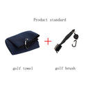 Hook Towel + Club Cleaning Brush Golf Cleaning Set(Black)