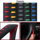 Sports Punched EVA Car Steering Wheel Cover, Size: 38cm(Green)