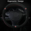 Sports Punched EVA Car Steering Wheel Cover, Size: 38cm(Blue)
