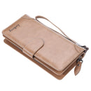 Baellerry S6701 Men Wallet Business Multi-card Mid-length Clutch Buckle Zipper Coin Purse(Brown)
