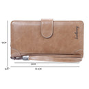 Baellerry S6701 Men Wallet Business Multi-card Mid-length Clutch Buckle Zipper Coin Purse(Coffee)