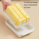 2 PCS Transparent Large Capacity Butter Cut Storage Box(White)