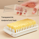 2 PCS Transparent Large Capacity Butter Cut Storage Box(White)