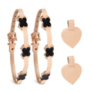2 Pairs High Heel Shoes Prevent Heel Drop Shoelaces Four-Leaf Grass Shoelace Buckle(Matt Skin)