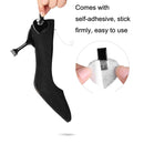 2 Pairs High Heel Shoes Prevent Heel Drop Shoelaces Four-Leaf Grass Shoelace Buckle(Suede Black)
