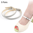 5 Pairs High Heels Leather Shoes Anti-heel Laces(Grey)