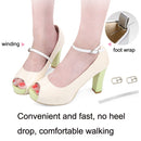 5 Pairs High Heels Leather Shoes Anti-heel Laces(Yellow)