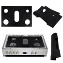 Gas Stove 5-hole Oil-proof Pad Teflon Protective Cover Anti-dirty Pad, Size: 0.3mm(Black)