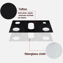 Gas Stove 5-hole Oil-proof Pad Teflon Protective Cover Anti-dirty Pad, Size: 0.3mm(Black)