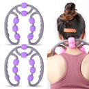 2 PCS Eight Round Yoga Training Roller Ring-Shaped Leg Massager(Purple)