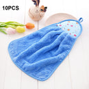 10 PCS Kitchen Hand Towel Absorbent Coral Fleece Thickened Rag(Sky Blue)