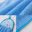 10 PCS Kitchen Hand Towel Absorbent Coral Fleece Thickened Rag(Light Green)