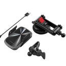 Car Outlet Wireless Charge Smart Sensing Open Mobile Phone Frame(Ordinary Mirror+Wire+Air Clip+Suction Cup Bracket)