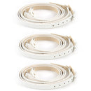3 Pairs Cross Section High Heels Leather Shoes Anti-Heel Laces(White)