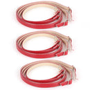 3 Pairs Cross Section High Heels Leather Shoes Anti-Heel Laces(Red)