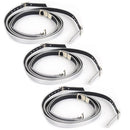 3 Pairs Cross Section High Heels Leather Shoes Anti-Heel Laces(Silver)