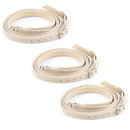 3 Pairs Cross Section High Heels Leather Shoes Anti-Heel Laces(Skin Color)
