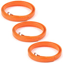 3 Pairs Cross Section High Heels Leather Shoes Anti-Heel Laces(Orange)