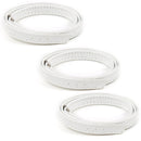 3 Pairs Cross Section High Heels Leather Shoes Anti-Heel Laces(Bright White)