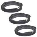 3 Pairs Cross Section High Heels Leather Shoes Anti-Heel Laces(Suede Black)